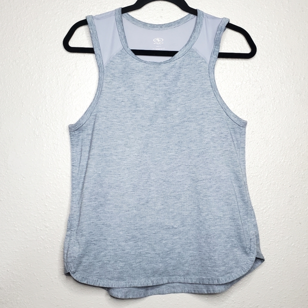EUC Athletic Work Gray Racer Back Work Out Tank Top (Size: M)